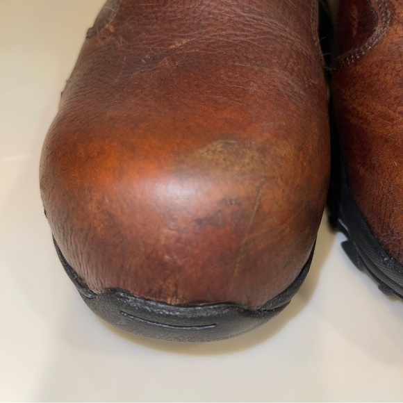 Thorogood Composite Safety Toe Slip-On Brown Leather Oxford Shoe Unisex - Picture 15 of 16